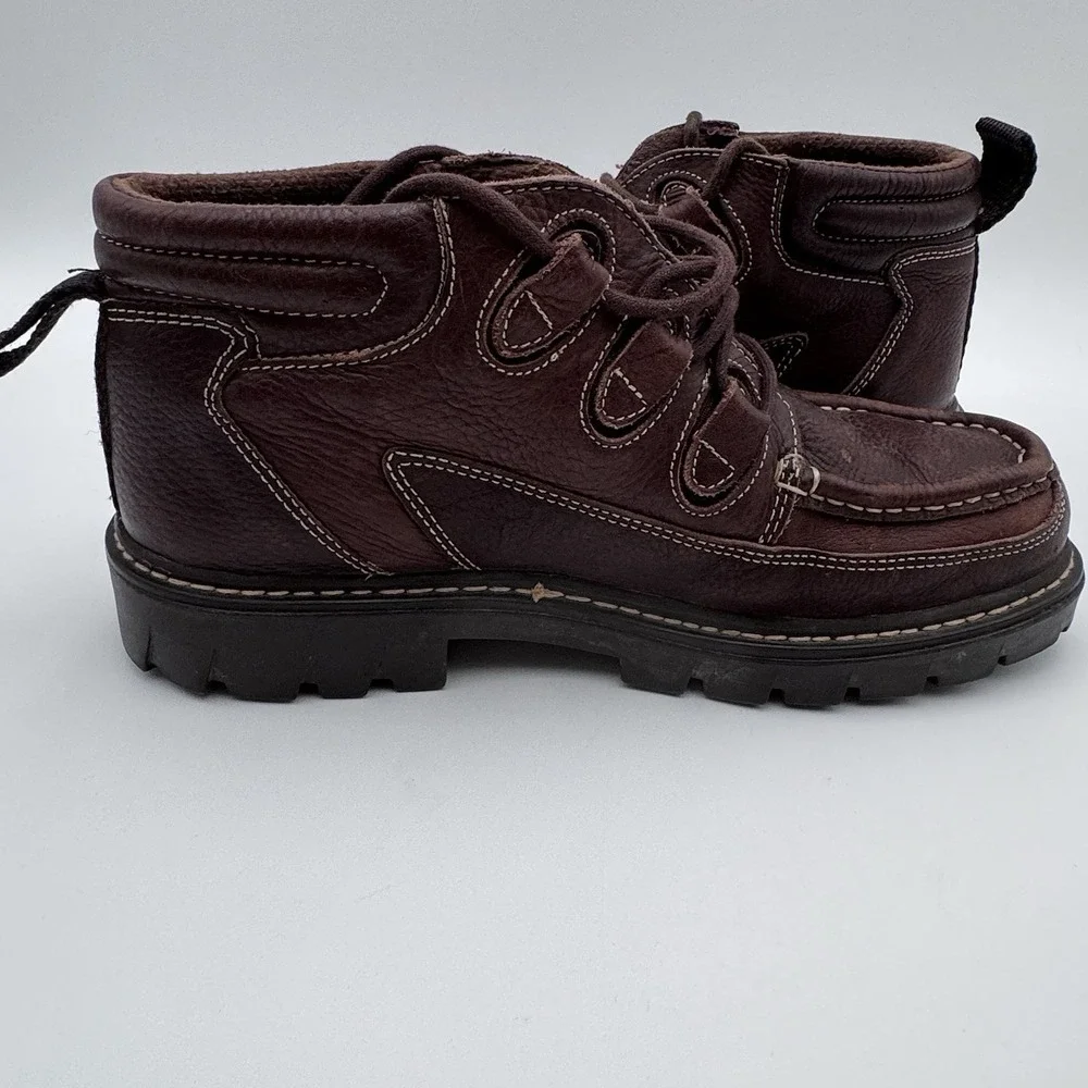 VTG 90s FILA Brown Leather Men's 9.5 Chukka Boots Shoes‎ Made In Spain **RARE**
